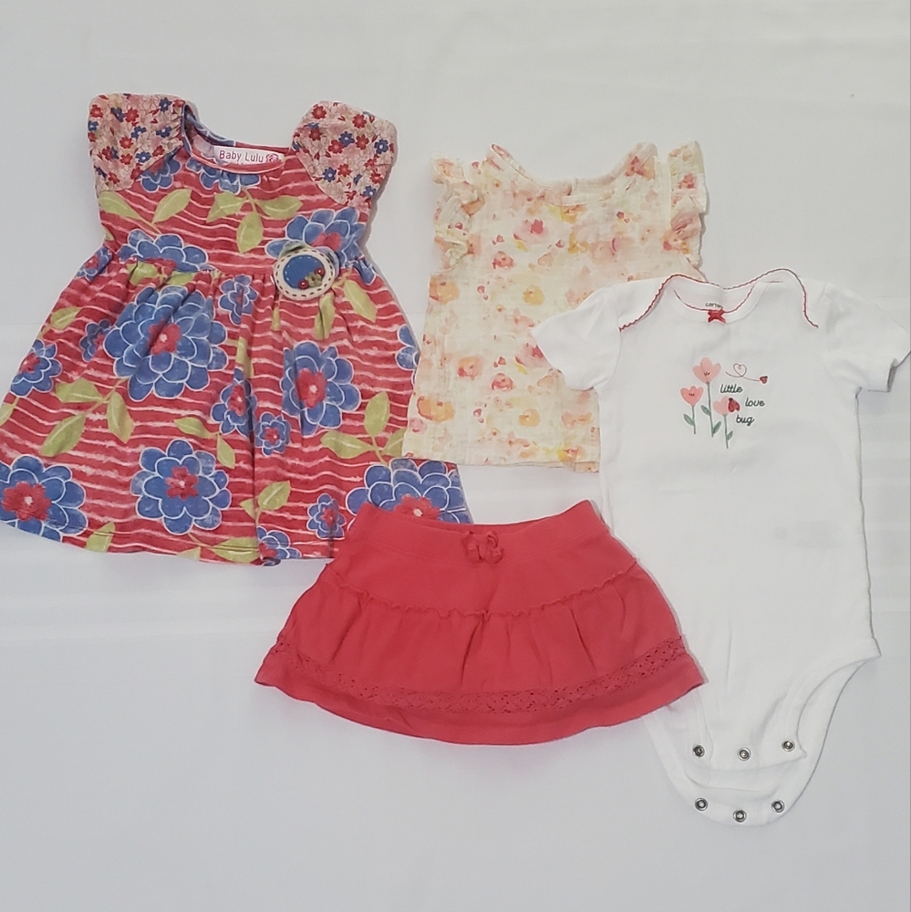 Lot of 4 Baby Girl Summer Clothes
